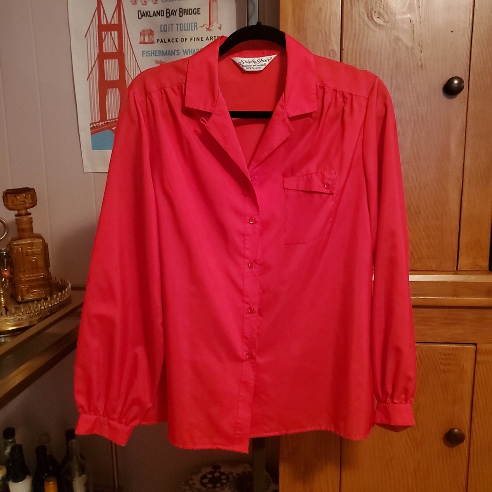 Ship'n Shore Red Vintage Blouse
